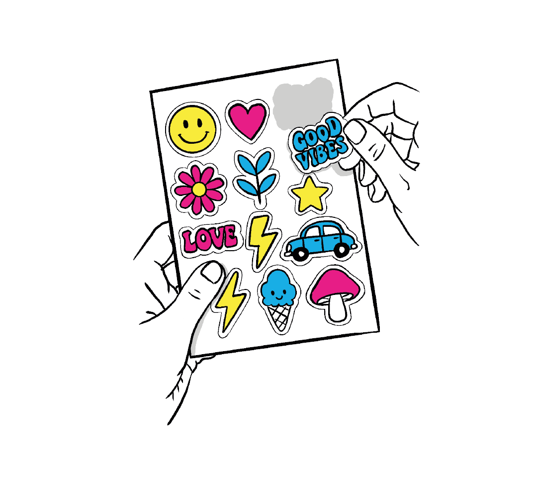 Stickers personnalisés - Impression logo, texte & visuels