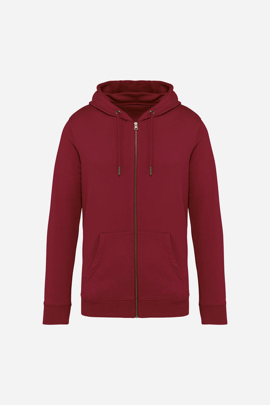 Sweat-shirt écoresponsable zippé à capuche unisexe personnalisable