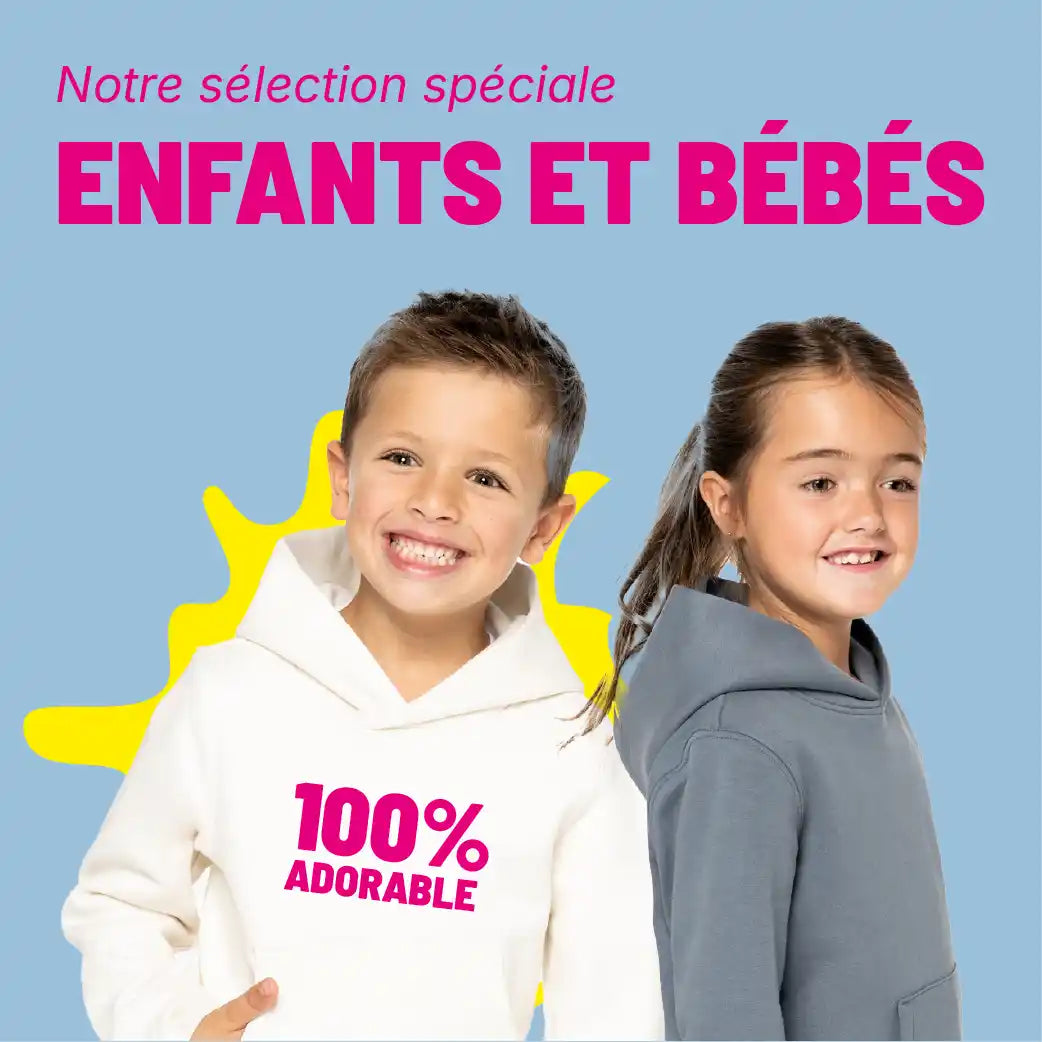 Vêtements et accessoires enfants personnalisables - Pratiques et durables