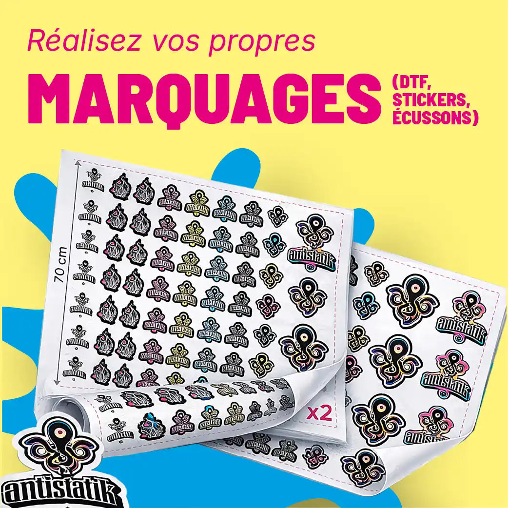 Prêt à poser personnalisable - Stickers, écussons et films DTF