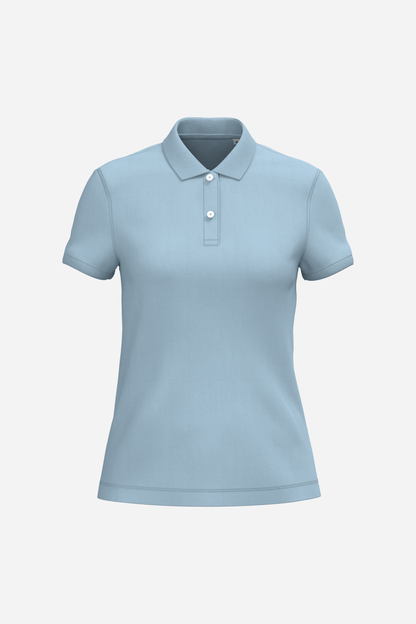 Polo écoresponsable maille piquée Femme personnalisable