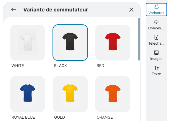 La couleur du produit