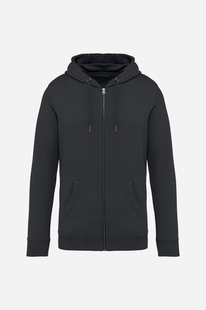 Sweat-shirt écoresponsable zippé à capuche unisexe personnalisable