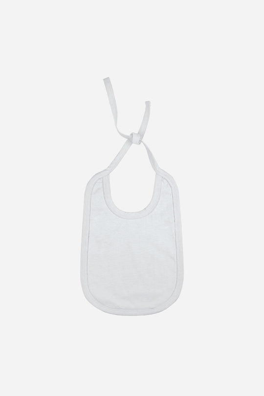 Bavoir en coton pour bébé White personnalisable | Antistatik