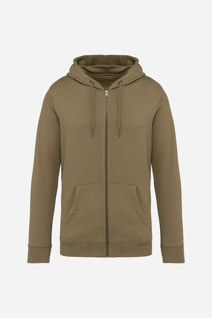 Sweat-shirt écoresponsable zippé à capuche unisexe personnalisable