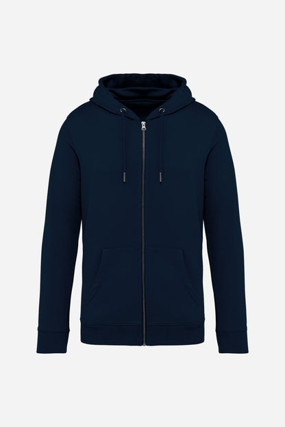 Sweat-shirt écoresponsable zippé à capuche unisexe personnalisable
