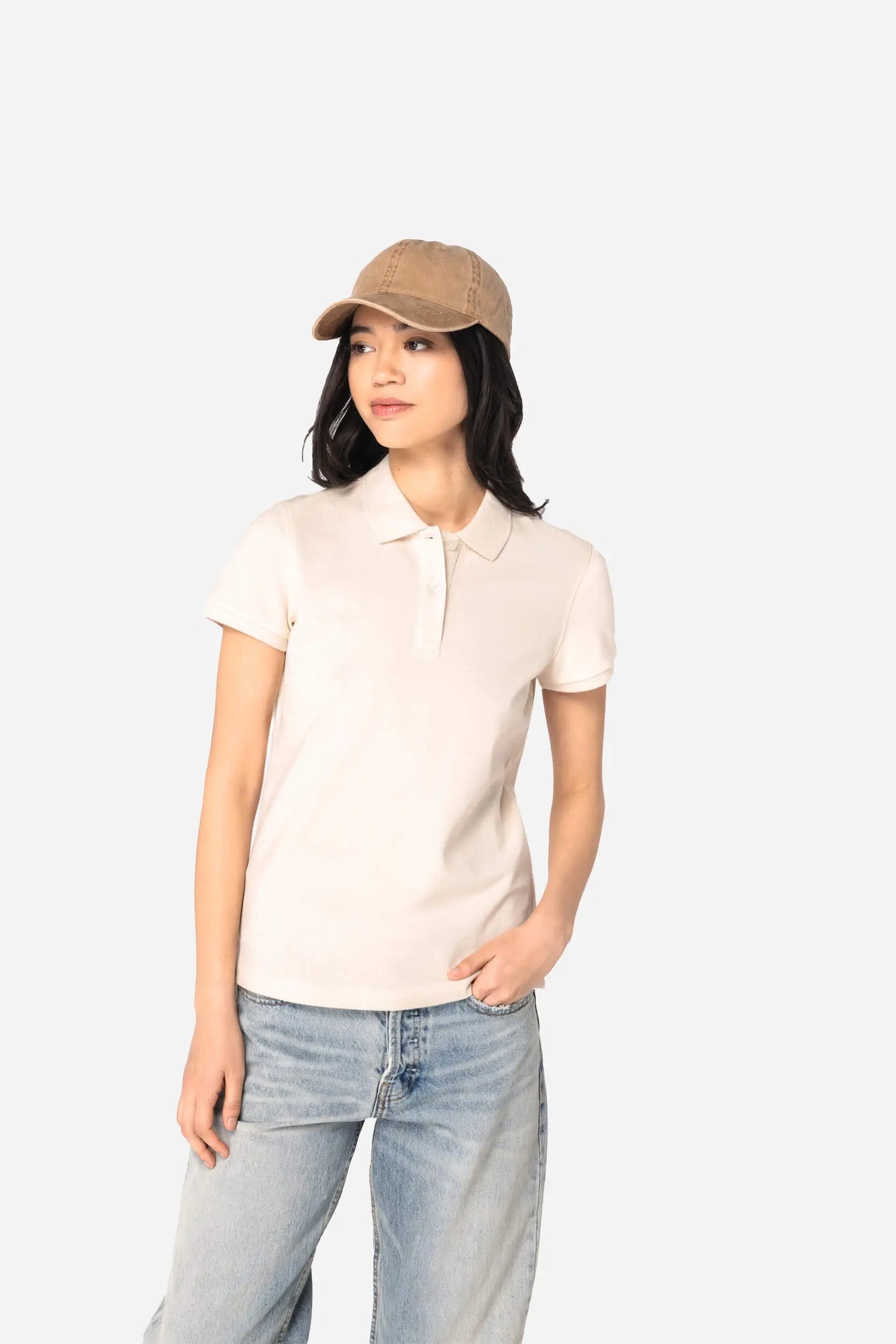 Polo écoresponsable maille piquée Femme personnalisable