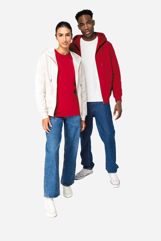 Sweat-shirt écoresponsable zippé à capuche unisexe personnalisable | Antistatik Toulouse