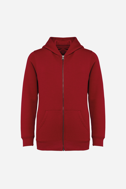 Sweat-shirt écoresponsable zippé à capuche enfant