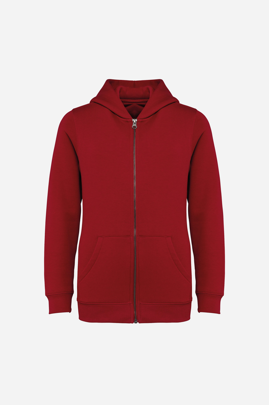 Sweat-shirt écoresponsable zippé à capuche enfant (4-14 ans) personnalisable