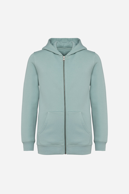 Sweat-shirt écoresponsable zippé à capuche enfant