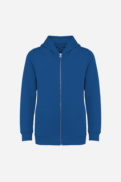 Sweat-shirt écoresponsable zippé à capuche enfant